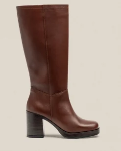 Mujer Yokono Botas|Bota De Tacón KOLIN-008 Marrón