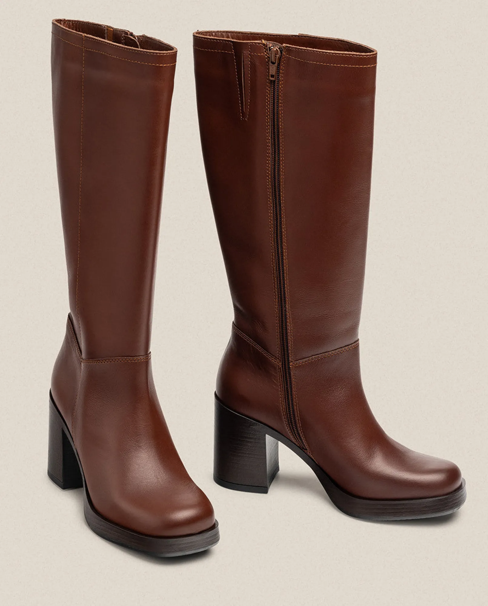 Mujer Yokono Botas|Bota De Tacón KOLIN-008 Marrón