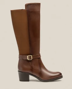 Mujer Yokono Botas|Bota De Tacón LILLE-015 Marrón