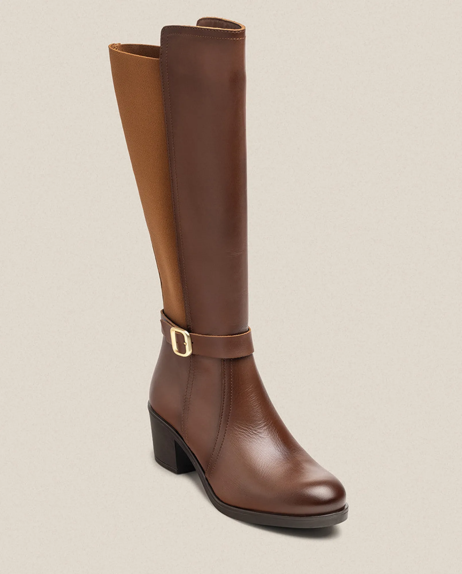 Mujer Yokono Botas|Bota De Tacón LILLE-015 Marrón