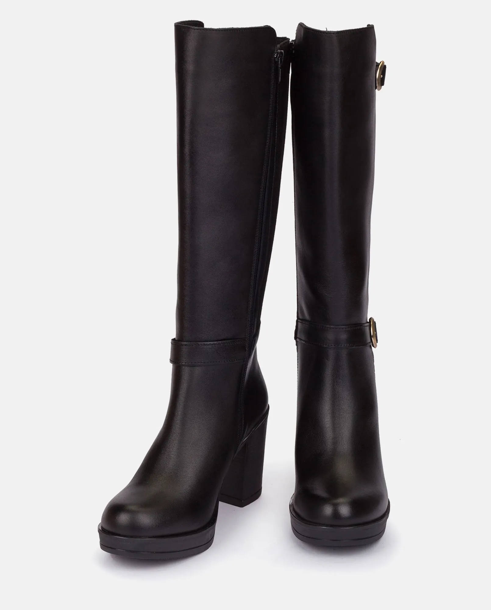 Mujer Yokono Botas|Bota De Tacón PILSEN-001 NEGRO
