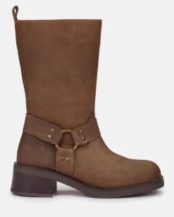 Mujer Yokono Botas|Bota Plana SPA-003 MARRON