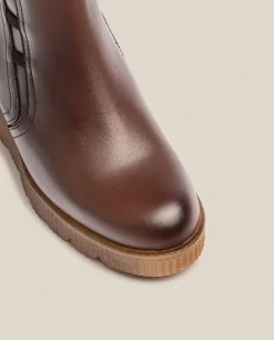 Mujer Yokono Botines|Botín De Cuña MADONA-006 Marrón