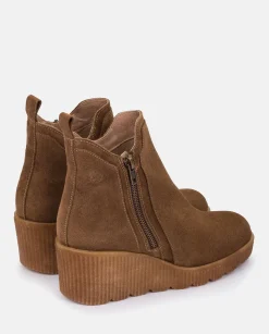 Mujer Yokono Botines|Botín De Cuña MADONA-002 MARRON