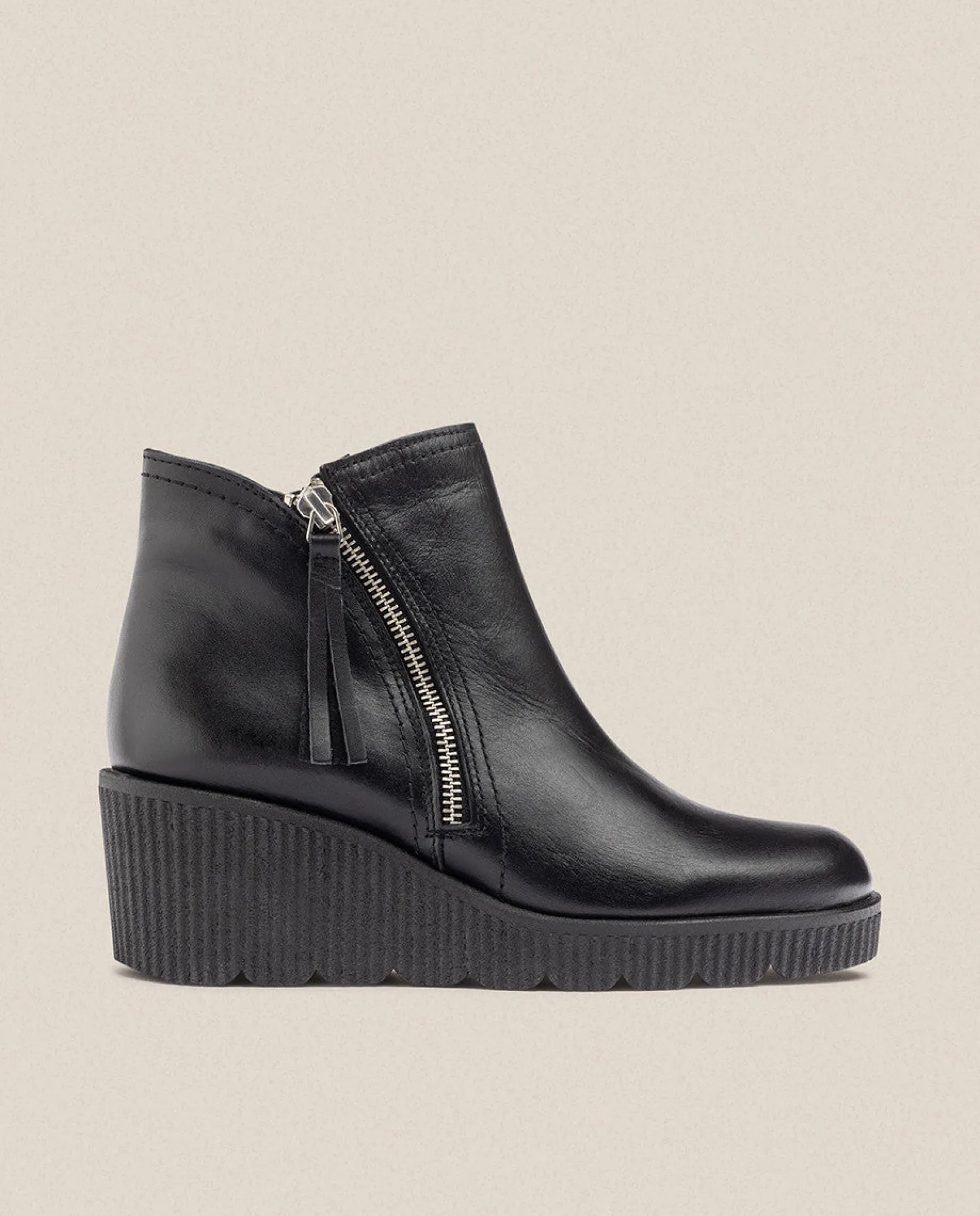 Mujer Yokono Botines|Botín De Cuña MADONA-007 Negro
