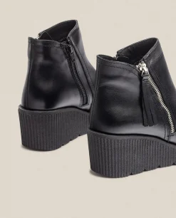 Mujer Yokono Botines|Botín De Cuña MADONA-007 Negro