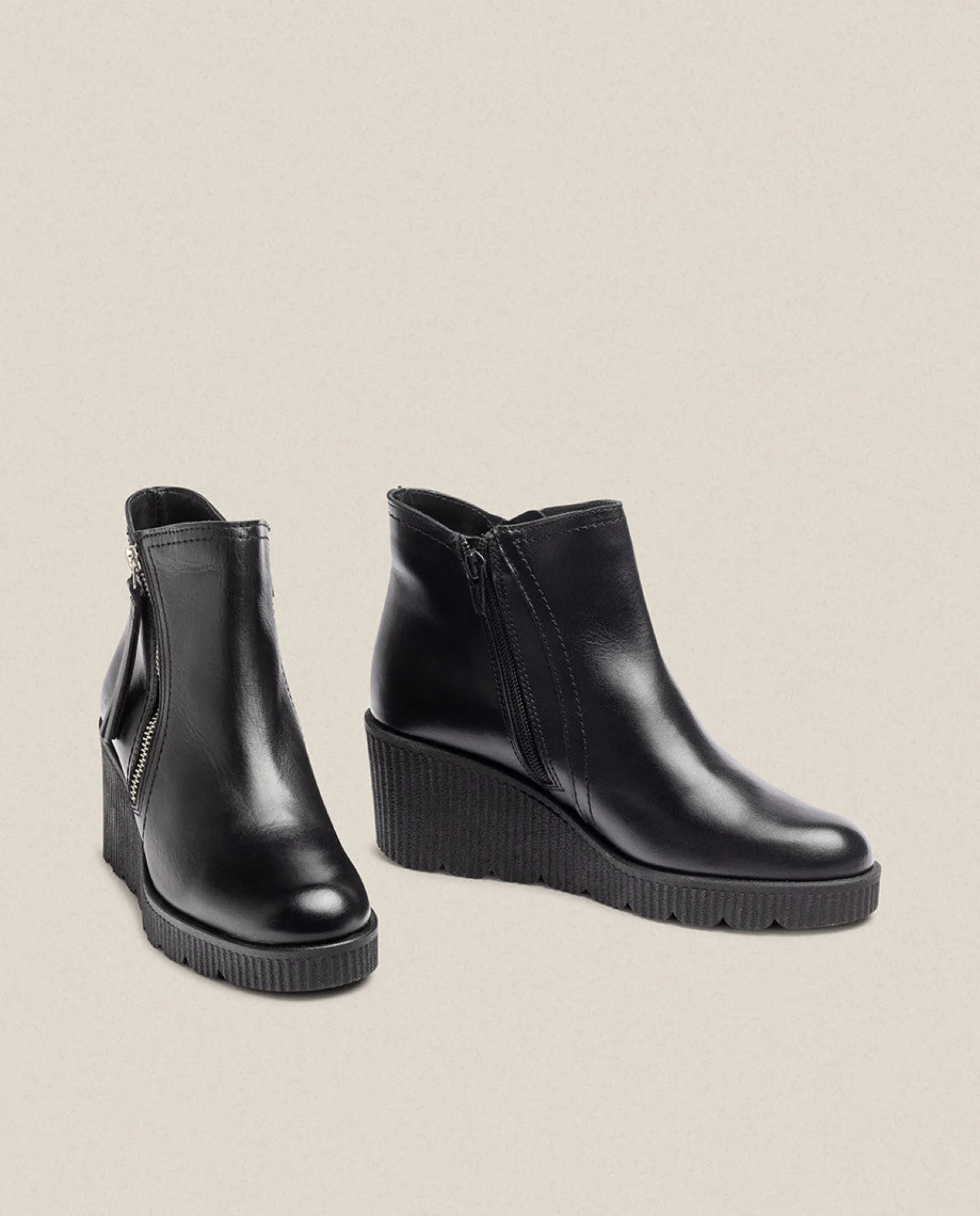 Mujer Yokono Botines|Botín De Cuña MADONA-007 Negro