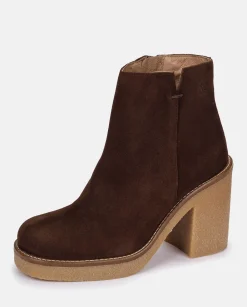 Mujer Yokono Botines|Botín De Tacón Gela 001 Marron