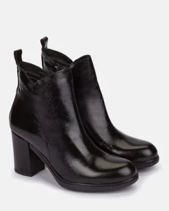 Mujer Yokono Botines|Botín De Tacón Kiel 002 Negro