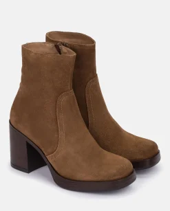 Mujer Yokono Botines|Botín De Tacón Kolin 001 Marron