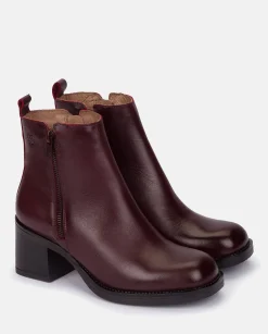 Mujer Yokono Botines|Botín De Tacón LANDAS-002 BURDEOS
