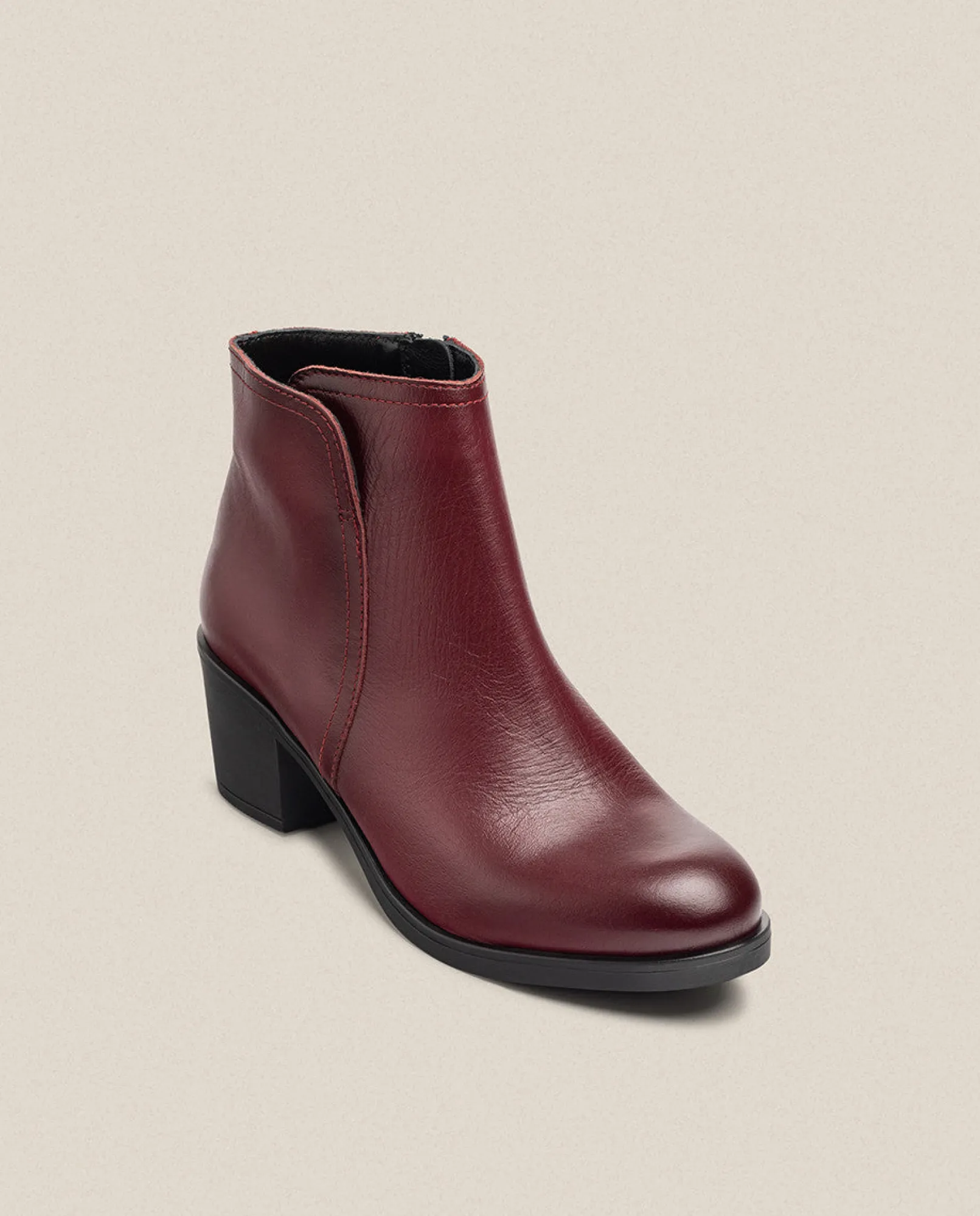 Mujer Yokono Botines|Botín De Tacón LILLE-016 Burdeos