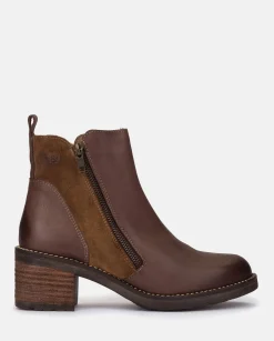 Mujer Yokono Botines|Botín De Tacón Mesina 002 Marrón