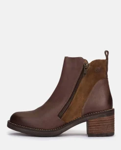 Mujer Yokono Botines|Botín De Tacón Mesina 002 Marrón