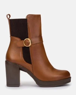 Mujer Yokono Botines|Botín De Tacón PILSEN-003 CUERO