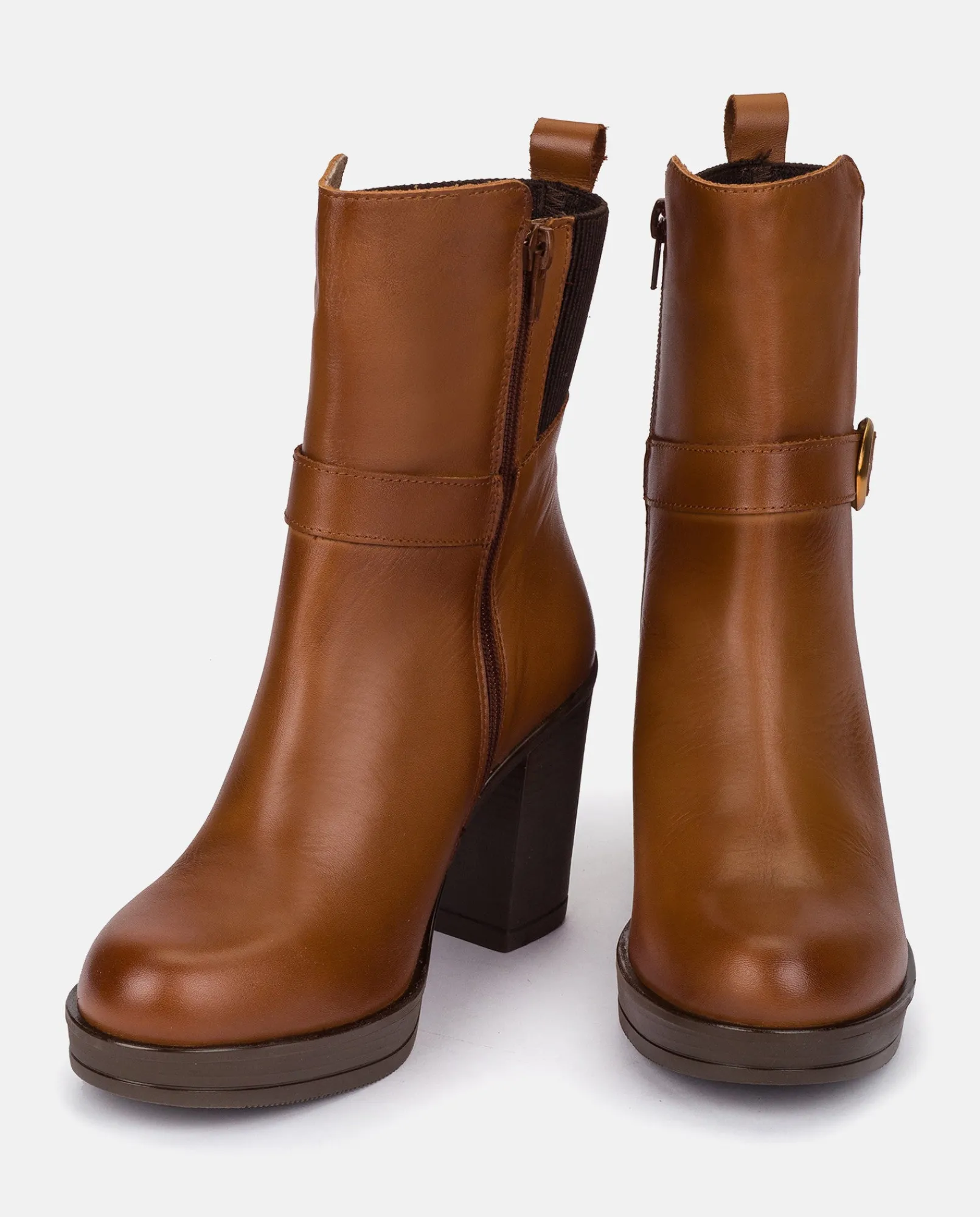 Mujer Yokono Botines|Botín De Tacón PILSEN-003 CUERO