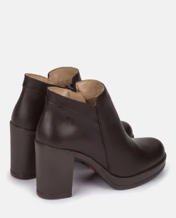 Mujer Yokono Botines|Botín De Tacón PILSEN-004 MARRON