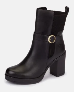 Mujer Yokono Botines|Botín De Tacón PILSEN-003 NEGRO