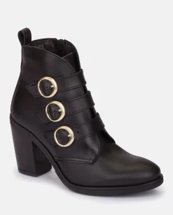 Mujer Yokono Botines|Botín De Tacón Tours 005 Negro