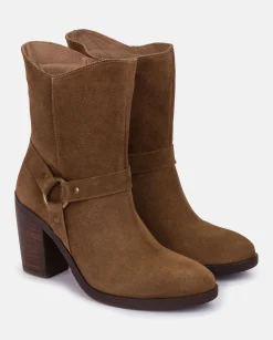 Mujer Yokono Botines|Botín De Tacón TOURS-008 MARRON