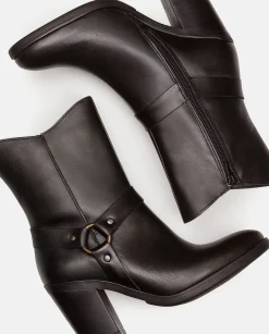 Mujer Yokono Botines|Botín De Tacón TOURS-008 NEGRO