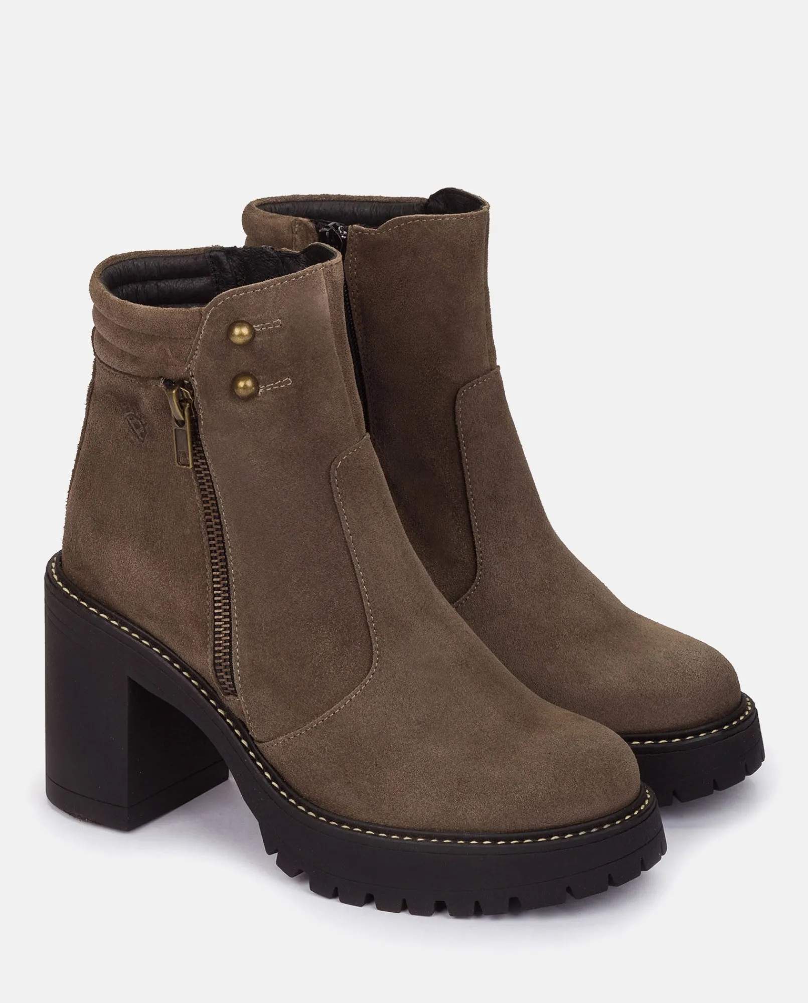 Mujer Yokono Botines|Botín De Tacón TUNA-002 MARRON