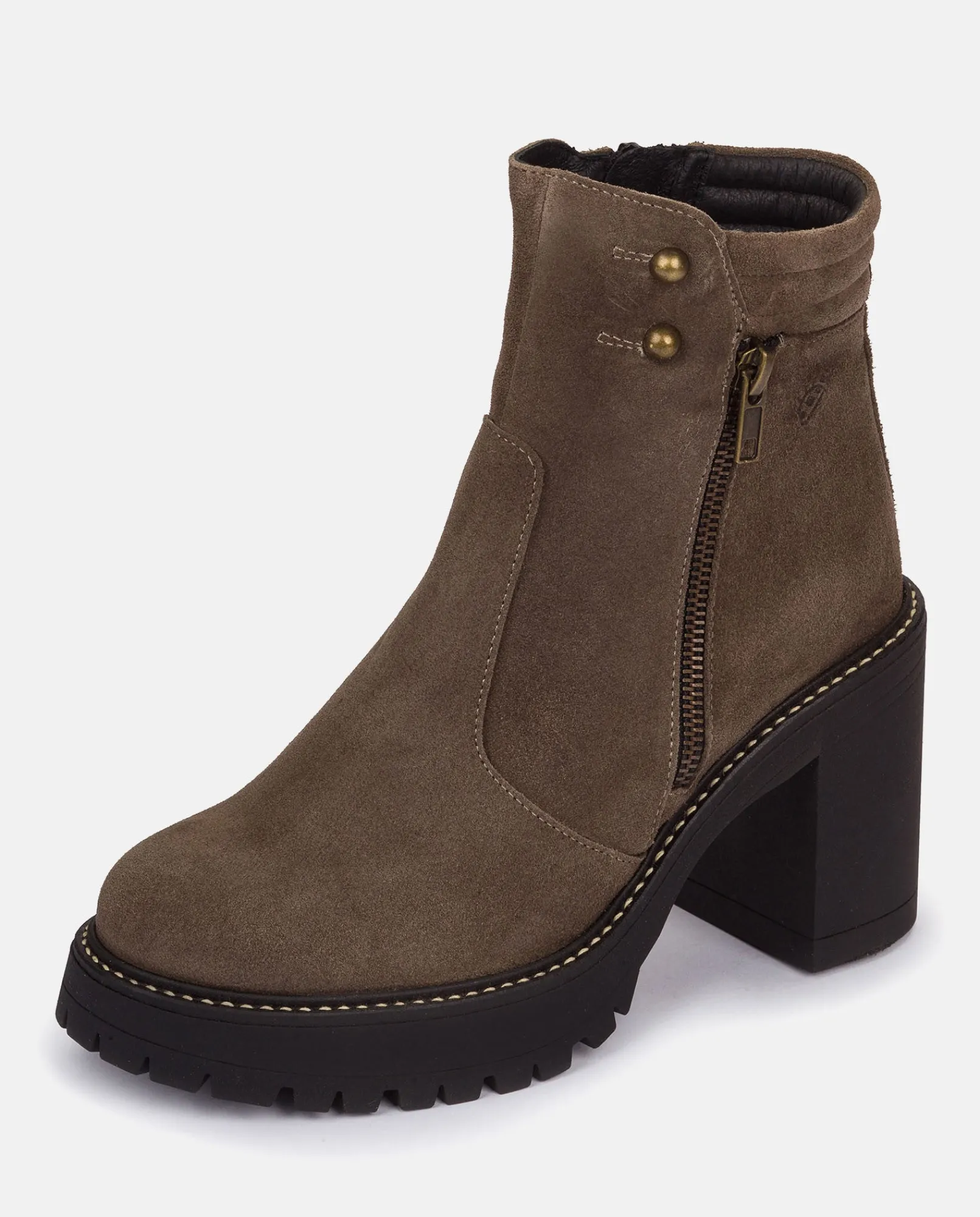 Mujer Yokono Botines|Botín De Tacón TUNA-002 MARRON