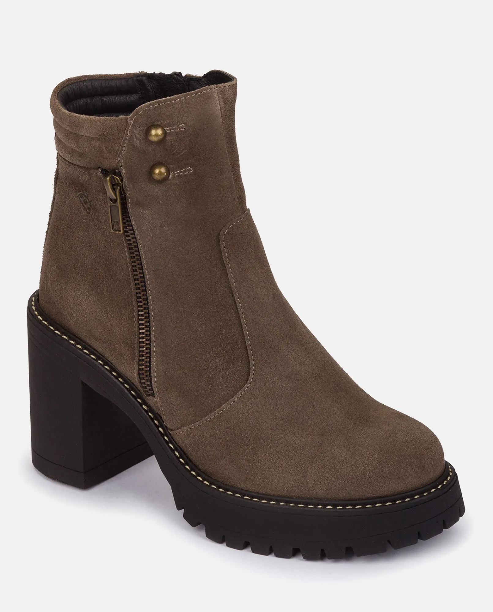 Mujer Yokono Botines|Botín De Tacón TUNA-002 MARRON