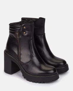 Mujer Yokono Botines|Botín De Tacón TUNA-002 NEGRO