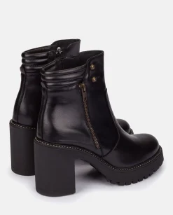 Mujer Yokono Botines|Botín De Tacón TUNA-002 NEGRO