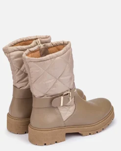 Mujer Yokono Botines|Botín Plano BERNA-003 Beige
