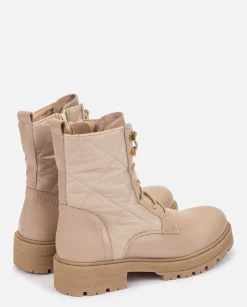 Mujer Yokono Botines|Botín Plano BERNA-007 Beige