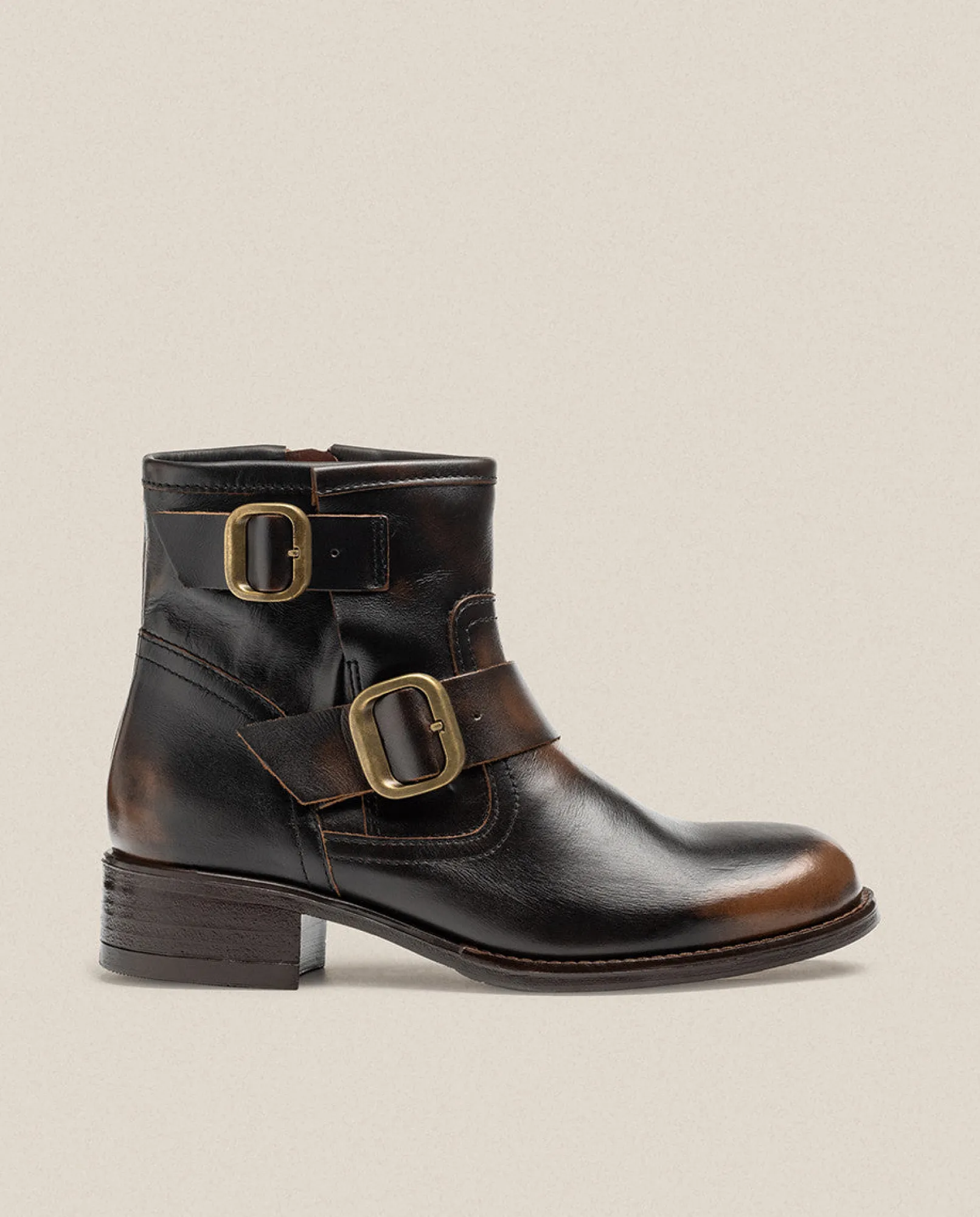 Mujer Yokono Botines|Botín Plano MONS-006 Marrón