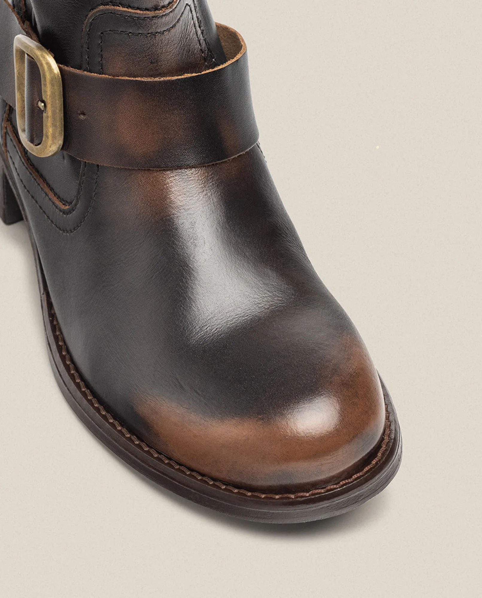 Mujer Yokono Botines|Botín Plano MONS-006 Marrón