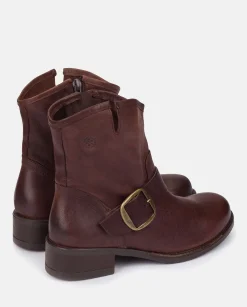 Mujer Yokono Botines|Botín Plano MONS-001 MARRON