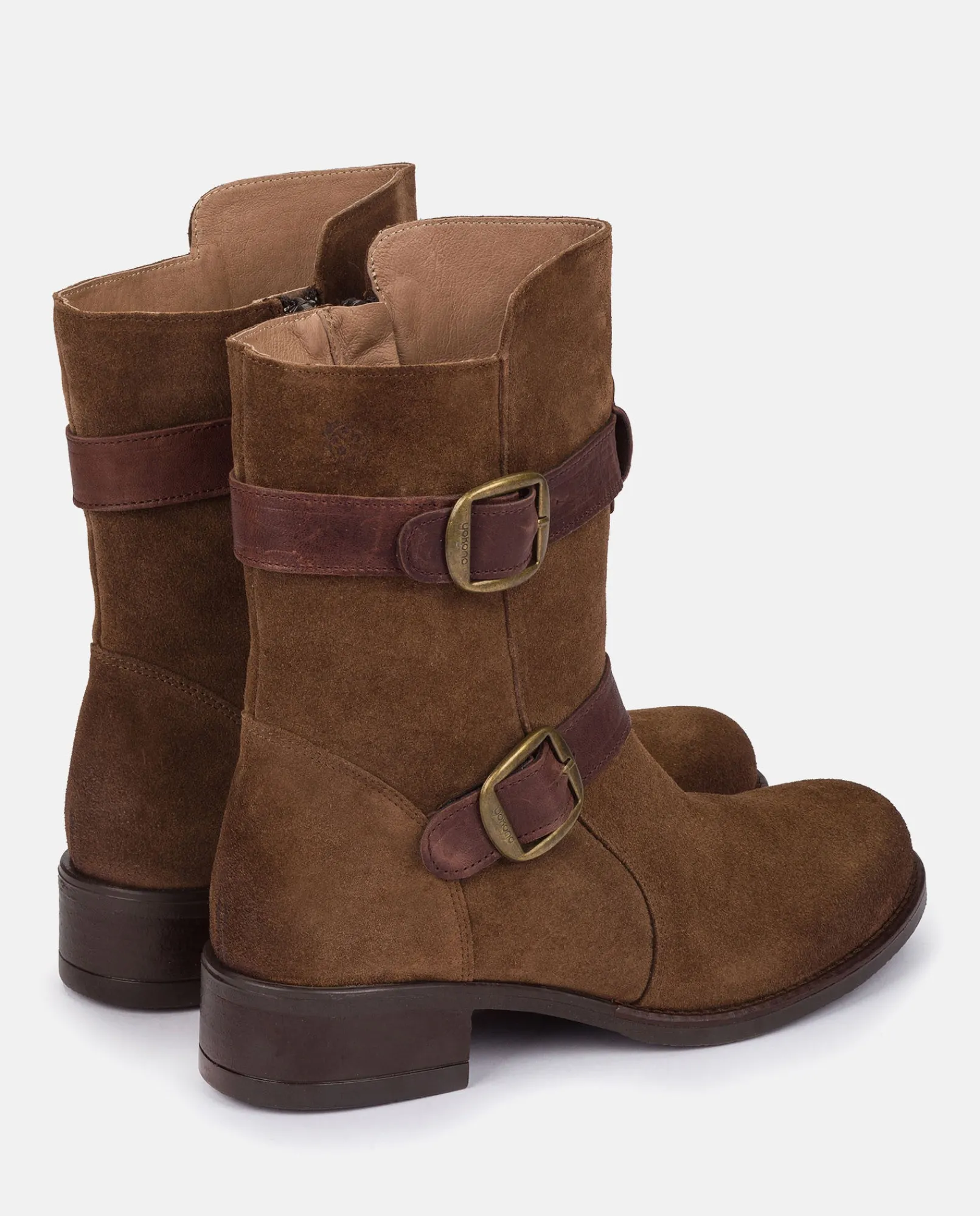 Mujer Yokono Botines|Botín Plano MONS-003 MARRON