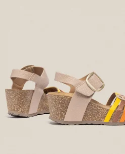 Mujer Yokono Sandalias De Cuña|Sandalia Cuña Bari 304 Beige