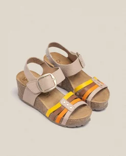 Mujer Yokono Sandalias De Cuña|Sandalia Cuña Bari 304 Beige