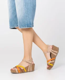 Mujer Yokono Sandalias De Cuña|Sandalia Cuña Bari 302 Beige