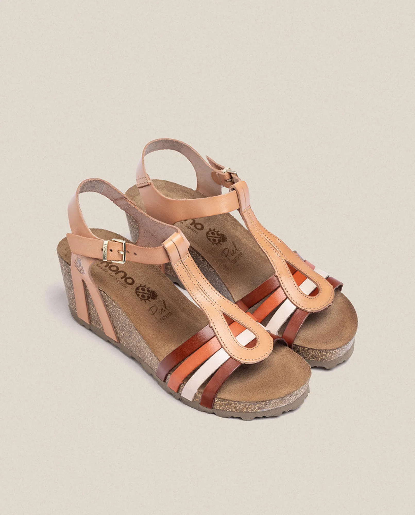 Mujer Yokono Sandalias De Cuña|Sandalia Cuña Cadiz 301 Beige
