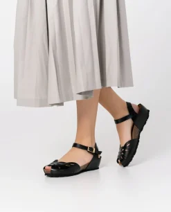 Mujer Yokono Sandalias De Cuña|Sandalia De Cuña Monaco 003 Negro