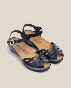 Mujer Yokono Sandalias De Cuña|Sandalia De Cuña Monaco 003 Negro