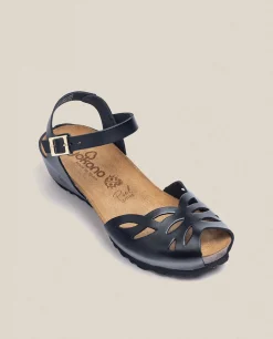 Mujer Yokono Sandalias De Cuña|Sandalia De Cuña Monaco 003 Negro