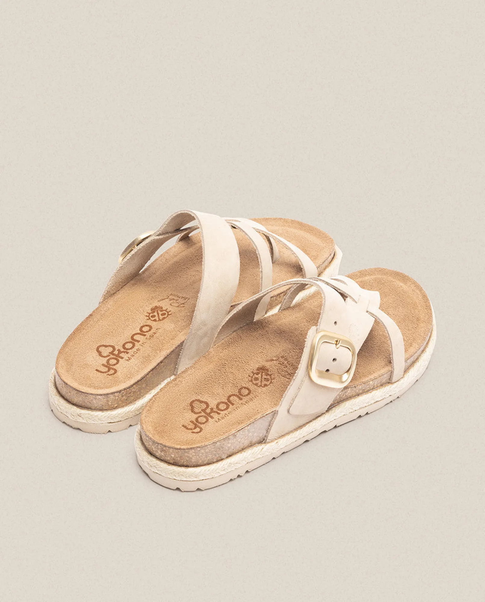 Mujer Yokono Sandalias Planas|Sandalia Plana Arena 003 Beige