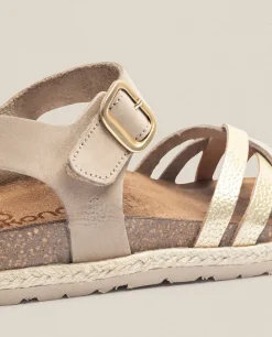 Mujer Yokono Sandalias Planas|Sandalia Plana Arena 001 Beige