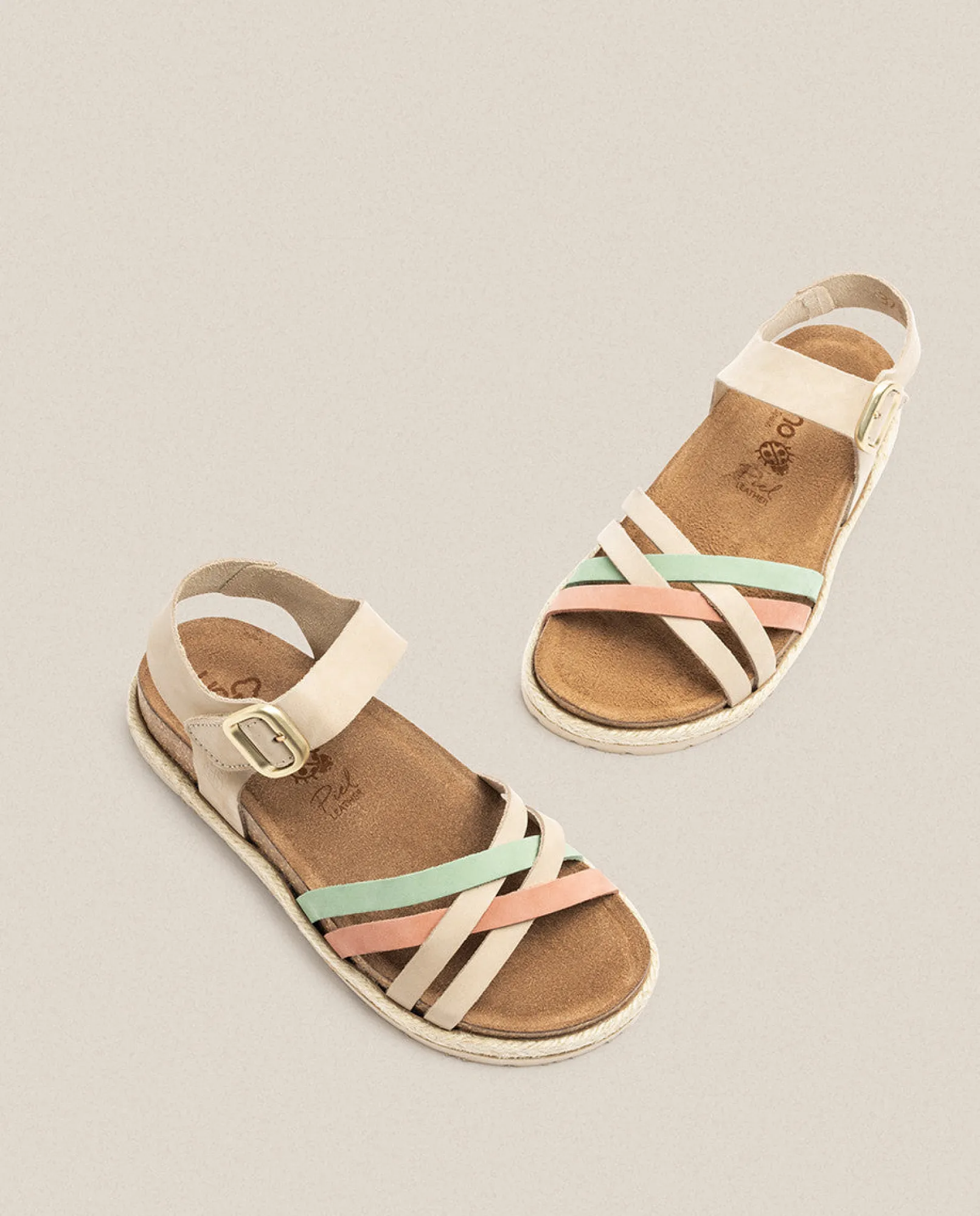 Mujer Yokono Sandalias Planas|Sandalia Plana Arena 001 Beige