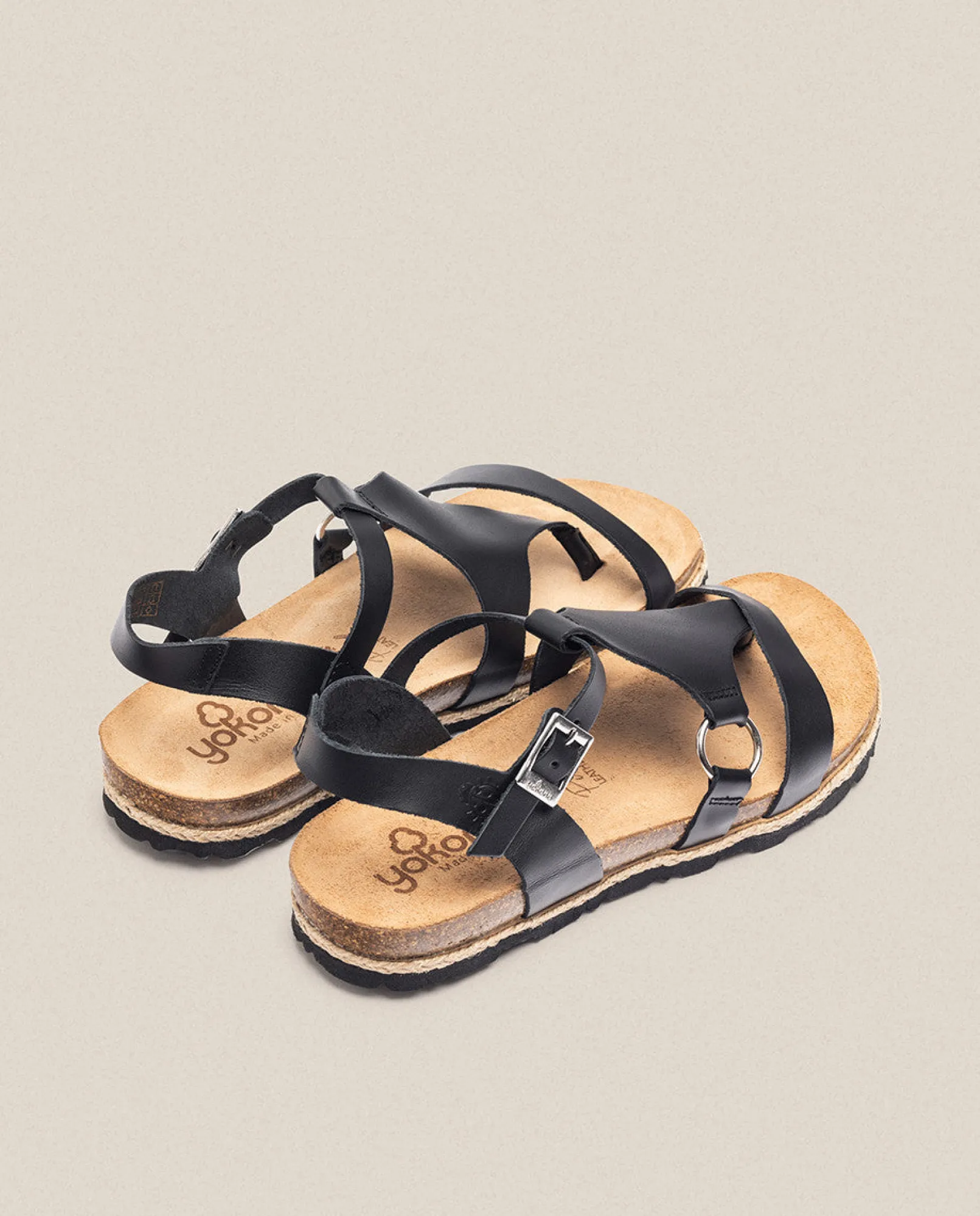 Mujer Yokono Sandalias De Plataforma|Sandalias Planas|Sandalia Plana Chipre 021 Negro
