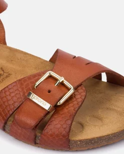 Mujer Yokono Sandalias Planas|Sandalia Plana Ibiza 185 Marron
