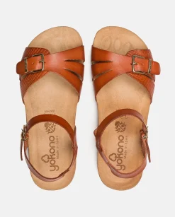 Mujer Yokono Sandalias Planas|Sandalia Plana Ibiza 185 Marron