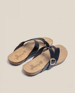 Mujer Yokono Sandalias Planas|Sandalia Plana Ibiza 013 Negro